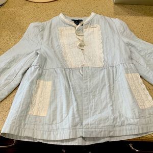 Marc Jacobs light blue baby doll blouse.